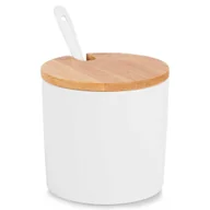 Cukiernice - CUKIERNICA CUKIERNICZKA CERAMICZNA Z ŁYŻECZKĄ BIAŁA 139682 - miniaturka - grafika 1