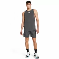 Spodnie sportowe męskie - Męskie spodenki do koszykówki Under Armour UA Baseline Short - szare - UNDER ARMOUR - miniaturka - grafika 1
