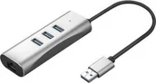 Adaptery i przejściówki - Adapter USB Value VALUE Konwerter USB 3.2 Gen 1 na Gigabit Ethernet + 3-portowy hub USB - miniaturka - grafika 1