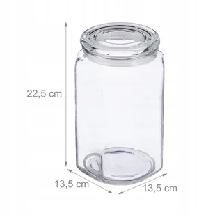 Pojemnik słoik szklany z pokrywką na żywność do przechowywania 2,4l SZKŁO - Pojemniki kuchenne - miniaturka - grafika 1