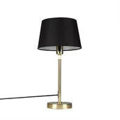 Lampy stojące - QAZQA Lampa stołowa regulowana złota/mosiądz klosz czarny 25cm - Parte - miniaturka - grafika 1