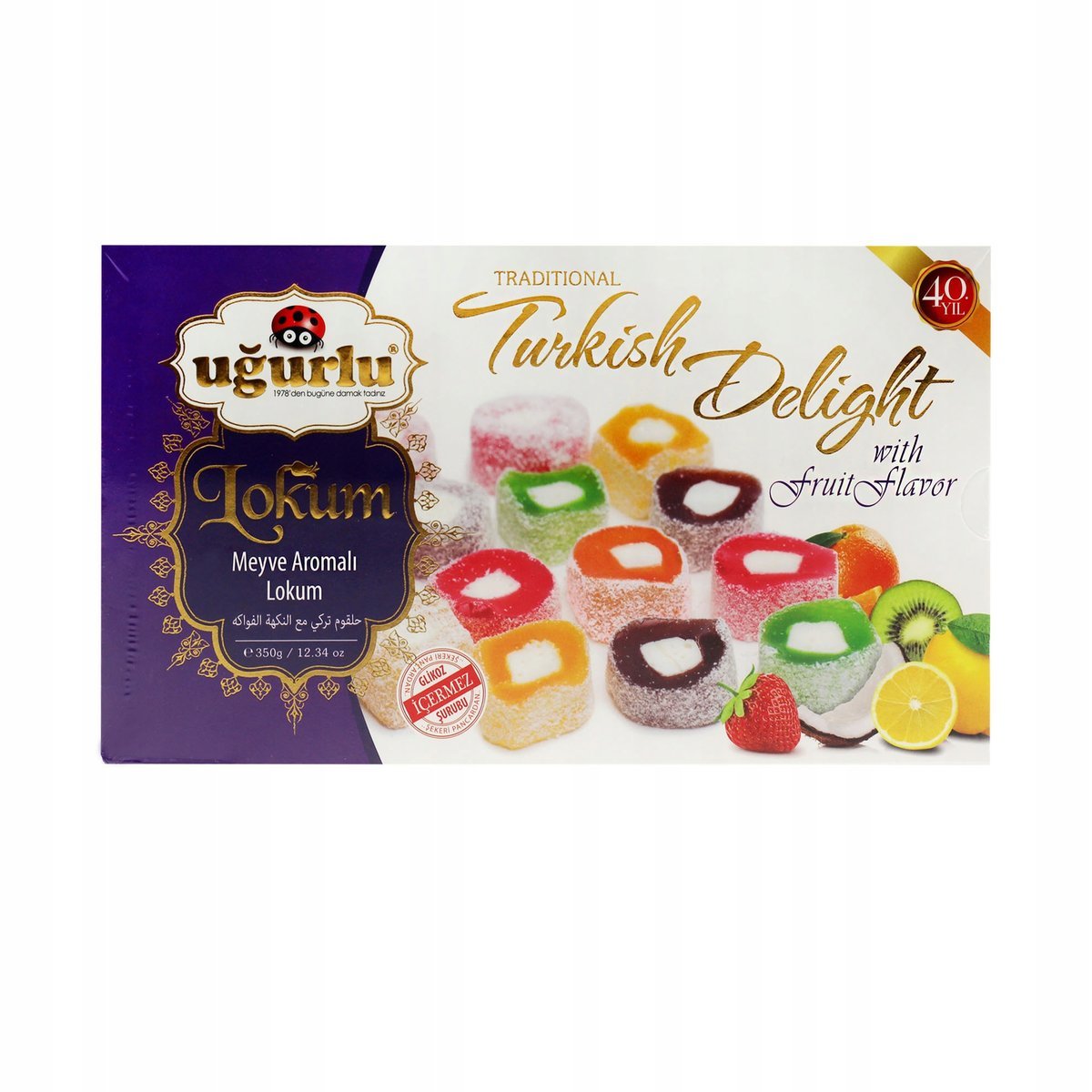 LOKUM TURECKIE GALARETKI OWOCOWE KOLOROWE MIX SMAKÓW 350 G UGURLU