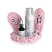 Zestawy kosmetyków damskich - DermoMedica Phloretin C Serum 30ml + Snail Foam Cleanser 150 ml zestaw przeciwtrądzikowy + opaska kosmetyczna - miniaturka - grafika 1