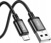 Kable USB - HOCO kabel USB A do Micro USB 2,4A X89 2 m czarny - miniaturka - grafika 1