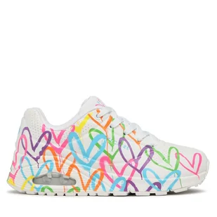 Sneakersy Skechers Uno Highlight Love 177981/WMLT Biały - Sneakersy damskie - miniaturka - grafika 1
