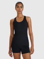 Koszulki sportowe damskie - 4F Top treningowy slim szybkoschnący damski - czarny L - miniaturka - grafika 1