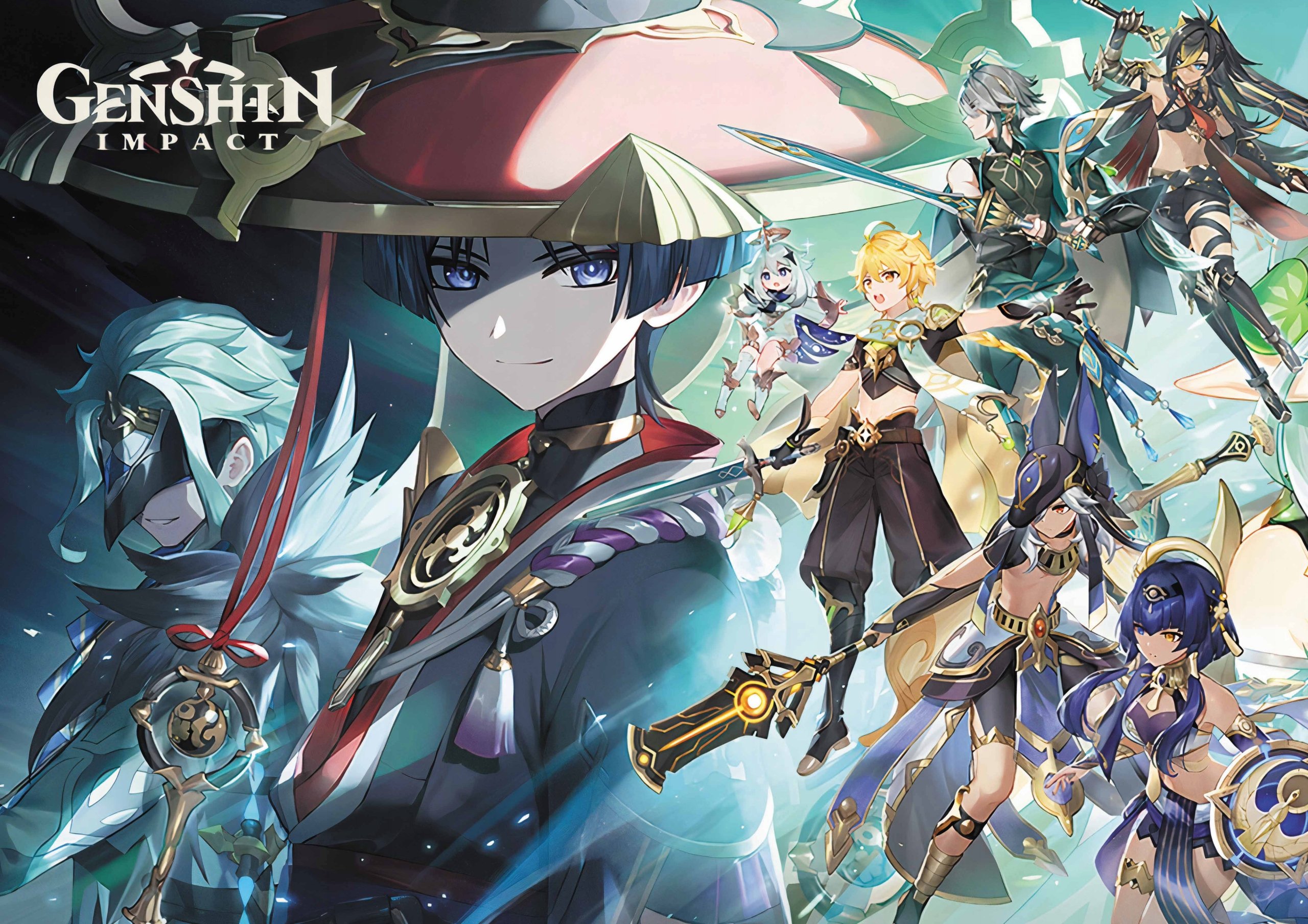 Plakat A3 Genshin Impact Anime Gra Scaramouche Wanderer