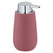 Mydelniczki i dozowniki mydła - Różowy ceramiczny dozownik do mydła Wenko Badi - miniaturka - grafika 1