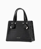 Torebki damskie - PUCCINI Damski kuferek o fakturze crocco czarny - Puccini - miniaturka - grafika 1