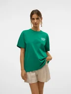 Koszulki i topy damskie - Vero Moda Koszulka "Katrine" w kolorze zielonym - miniaturka - grafika 1