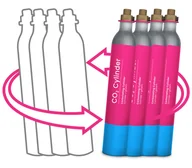 Akcesoria i części AGD - Gaz CO2 do naboju różowego Quick Connect dla saturatorów, 4 sztuki - miniaturka - grafika 1