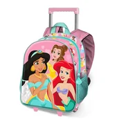 Plecaki - Disney Princess Charm-mały plecak 3D z kółkami, różowy, 26 x 34 cm, pojemność 7 l, Różowa księżniczka, Jeden rozmiar, Mały plecak 3D - miniaturka - grafika 1