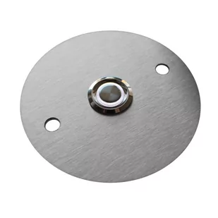 Przycisk dzwonka do domofonu wyjścia wejścia furtki bramy drzwi INOX LED 9/12/24/230V srebrny okrągły - Dzwonki i gongi - miniaturka - grafika 1