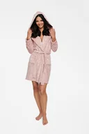 Bielizna nocna - Szlafrok Hopper 40133-03X Różowy Różowy, M - miniaturka - grafika 1