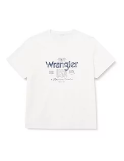 Koszulki męskie - Wrangler T-shirt męski Americana Tee, Worn White, XXL - grafika 1