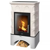 Piece wolnostojące - ABX Piec kaflowy Britania Exclusive cokół biały - Perłowy - miniaturka - grafika 1