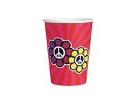 Dekoracje i nakrycia stołu na imprezę - Kubeczki papierowe Hippie - 250 ml - 8 szt. - miniaturka - grafika 1