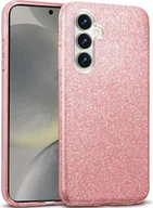 Etui i futerały do telefonów - Etui na telefon komórkowy Samsung Galaxy S24 brokatowy pokrowiec ochronny TPU, różowe złoto - miniaturka - grafika 1