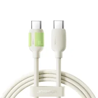 Kable USB - Kabel przewód USB-C - USB-C z fluorescencyjną końcówką 60W 1.2m - beżowy JOYROOM - miniaturka - grafika 1