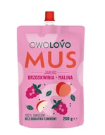 Syropy i koncentraty owocowe - Owolovo Mus owocowy Trio Jabłko - Brzoskwinia - Malina 200 g - żywność - miniaturka - grafika 1