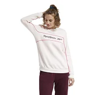 Bluzy damskie - Reebok Damska bluza Cl F Linear Crew wielokolorowa jasnoróżowy (Glapnk) XXS - miniaturka - grafika 1