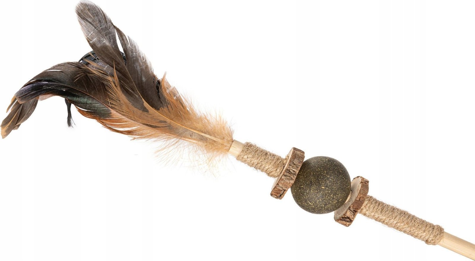 Happet HAPPET-WĘDKA Z PIÓRKIEM DLA KOTA Z MATATABI I KOCIMIĘTKĄ