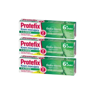 3x Protefix® Krem mocujący z ALOESEM, 3x47 g ZESTAW - Higiena protez i aparatów ortodontycznych - miniaturka - grafika 1