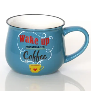 Kubek WAKE UP COFFEE – wyjątkowe naczynie z uroczym nadrukiem, pomysłowy prezent podarunek na każdą okoliczność - Kubki - miniaturka - grafika 1