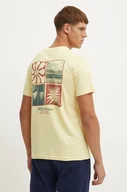 Koszulki męskie - Billabong t-shirt Twin Fins męski kolor żółty z nadrukiem ABYZT02485 - miniaturka - grafika 1