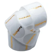 Scrapbooking - Naklejki Ozdobne Okrągłe 3,8 Cm Dziękujemy 10 Szt - miniaturka - grafika 1