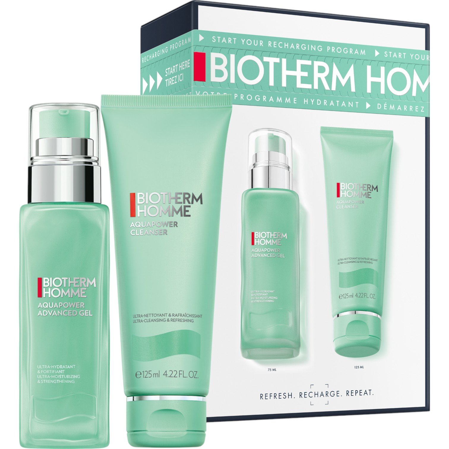 Biotherm Zestaw Homme Aquapower: Żel do mycia twarzy + Aquapower Advanced