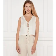 Kamizelki damskie - Marella SPORT Kamizelka ISOLANA Relaxed fit z dodatkiem lnu - miniaturka - grafika 1