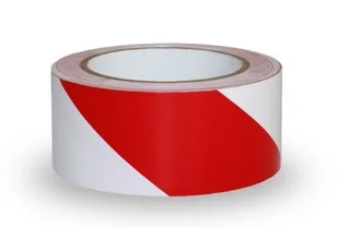TAŚMA OSTRZEGAWCZA BIAŁO-CZERWONA 75MM*500M - Pachołki i taśmy ostrzegawcze - miniaturka - grafika 1