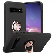 Etui i futerały do telefonów - Pokrowiec Do Samsung Galaxy S10 4G Etui w CZARNO - RÓŻOWE ZŁOTO TPU Silikon Obudowa Plecki Case Cover Ochronny Cadorabo - miniaturka - grafika 1