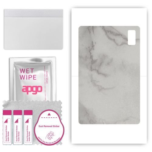 folia naklejka skórka strukturalna na TYŁ do HTC A101 - Marmur Szary - apgo SKINS