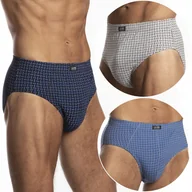 Majtki męskie - Slipy męskie 100% BAWEŁNA 3-PAK dopasowane majtki LAMA 110/17 - 4XL - miniaturka - grafika 1