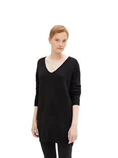 TOM TAILOR Denim Damski Sweter Basic 1035732, 14482 - Deep Black, M - Swetry damskie - miniaturka - grafika 1