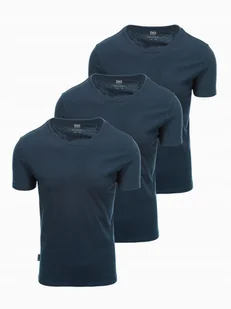 Zestaw męskich t-shirtów bawełnianych 3x granatowy OM-TSBS-0232 V10 r. XXL - Koszulki męskie - miniaturka - grafika 1