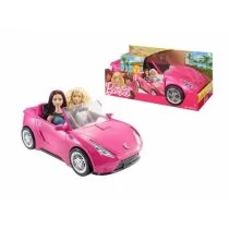 Mattel Różowy Samochód Kabriolet Barbie DVX59 dvx59 - Akcesoria dla lalek - miniaturka - grafika 1