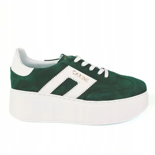 Carinii B9882-T75 zielone sneakersy półbuty damskie skóra modne r.40 - Półbuty damskie - miniaturka - grafika 1