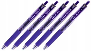 Długopis automatyczny Uni-ball Signo 0,38 mm wygodny uchwyt niebieski 5 szt - Długopisy - miniaturka - grafika 1