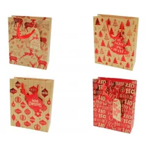 Torba prezentowa świąteczna 26x32x10 mix Nowa - Opakowania i torebki na prezenty - miniaturka - grafika 1