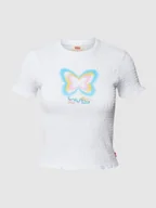 Koszulki i topy damskie - T-shirt z nadrukiem z logo - miniaturka - grafika 1