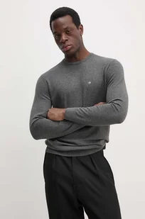 Calvin Klein sweter z domieszką jedwabiu kolor szary lekki K10K113549 - Swetry męskie - miniaturka - grafika 1