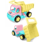 Zabawki do piasku - Wader Gigant Wywrotka Edycja Limitowana Różowy- Żółty - miniaturka - grafika 1