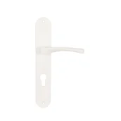 Klamki - Domino Klamka Eva szyld na wkładkę biała - miniaturka - grafika 1