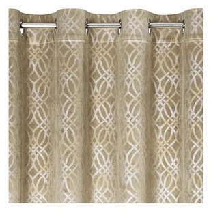 Zasłona 140 x 250 Dekoracyjna Velvet Areta Beżowy - Zasłony - miniaturka - grafika 1