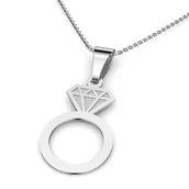 Zawieszki - Zawieszka srebrna pierścionek - miniaturka - grafika 1