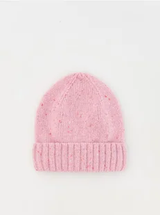 Reserved - Dzianinowa czapka - różowy - Czapki dla dzieci - miniaturka - grafika 1