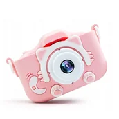Aparaty Cyfrowe - Cyfrowy Aparat Dziecięcy Z Grami - Wzór Kotek Różowy - miniaturka - grafika 1